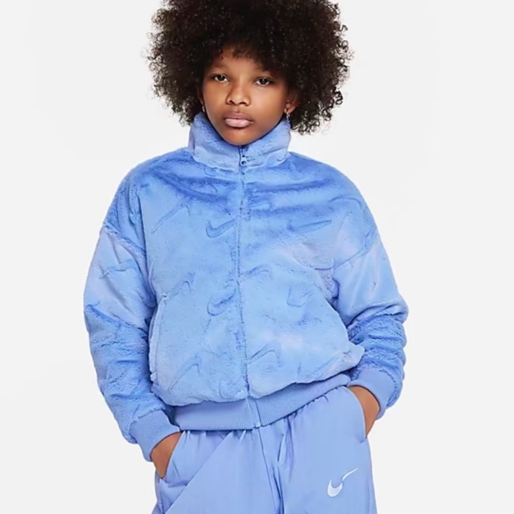 Nike Girls' Sportswear Faux Fur Jacket XL (14-16)